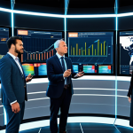 Anticipating Market Trends and Optimizing Logistics with AI**

A diverse group of professional business people, fully clothed in modest business attire, are gathered around a large, interactive holographic display in a sleek, modern data control room. The display visualizes complex market trend predictions, real-time supply chain logistics, and optimized inventory data, showcasing a proactive and efficient operation. The setting is clean, well-lit, and emphasizes intelligence and foresight. Professional photography, high detail, natural lighting, perfect anatomy, correct proportions, natural pose, well-formed hands, proper finger count, natural body proportions, safe for work, appropriate content, family-friendly.

**