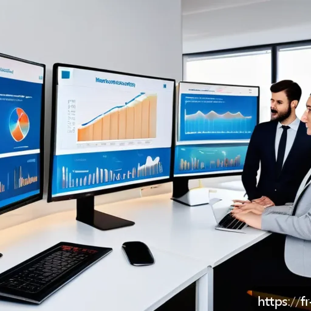 건축자재 마케팅에서 데이터 분석 활용 - A modern marketing analytics office scene focused on data-driven customer segmentation for the Frenc...